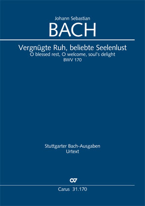 Picture of Cantata 170:  Vergnugte Ruh - Vocal Score