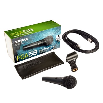 Shure., Shure PGA58-XLR Cardioid Dynamic Vocal Microphone with XLR-to-XLR Cable